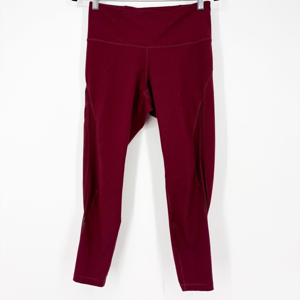 Old Navy Active Elevate Maroon Go-Dry Leggings